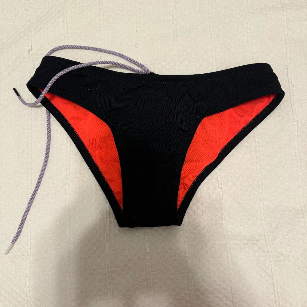 Jolyn Andy style bikini bottoms - size XS - Black / orange